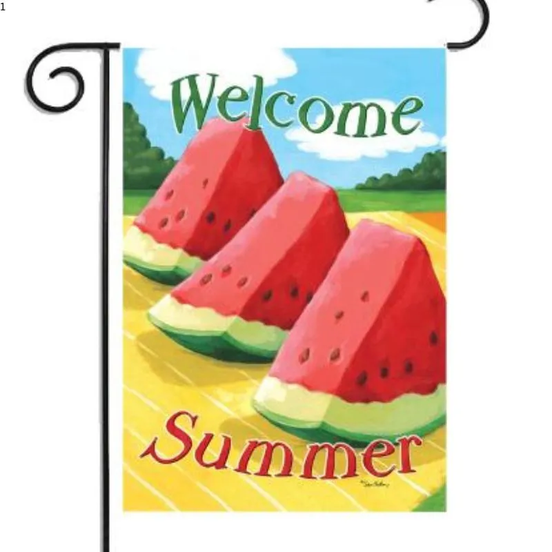 旗帜/数码印花/亚麻白底实物图