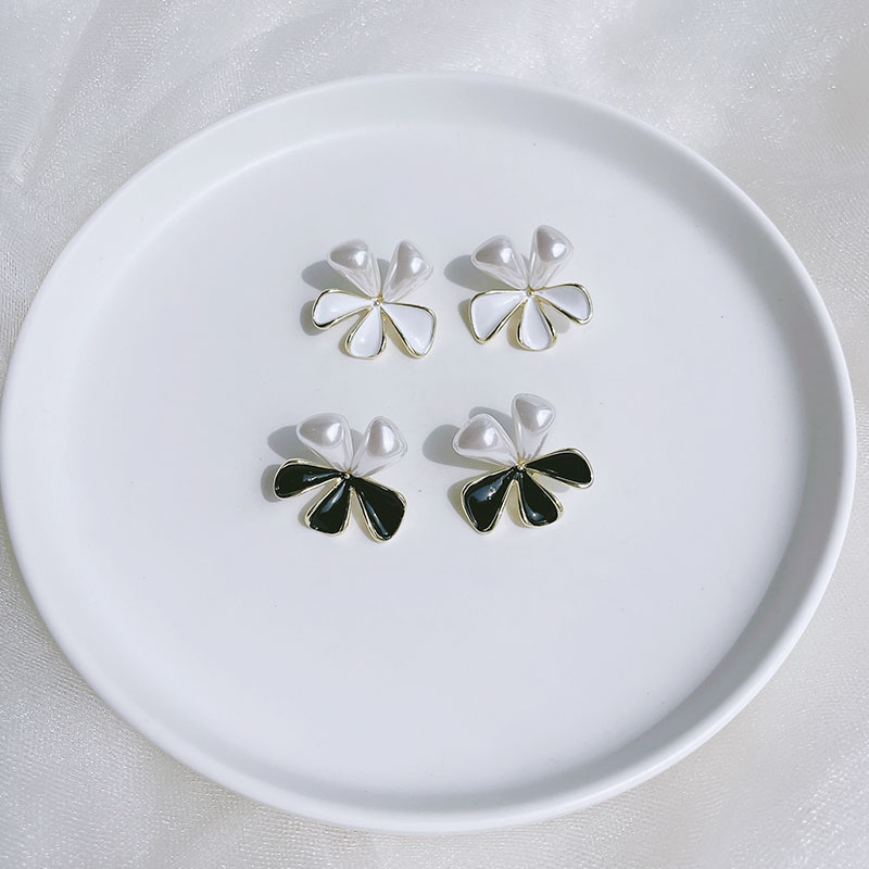 时尚简约耳环设计银针小香风金属珍珠简约高级大气日韩通勤精致女迪菲尔-730-2