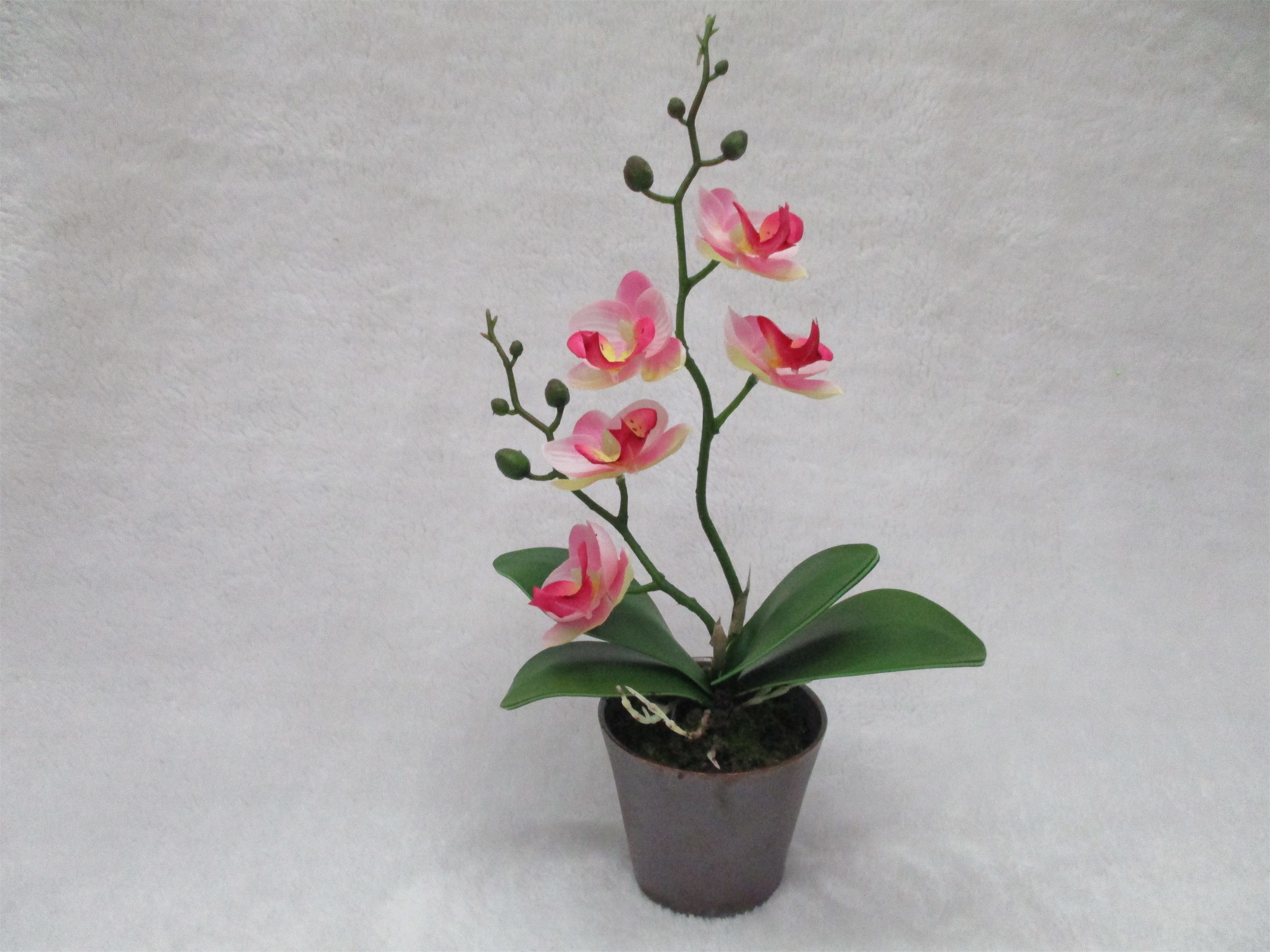 Artificial flower bonsai 9# Artificial Orchid for home interior decoration, artificial orchid bonsai Specification image