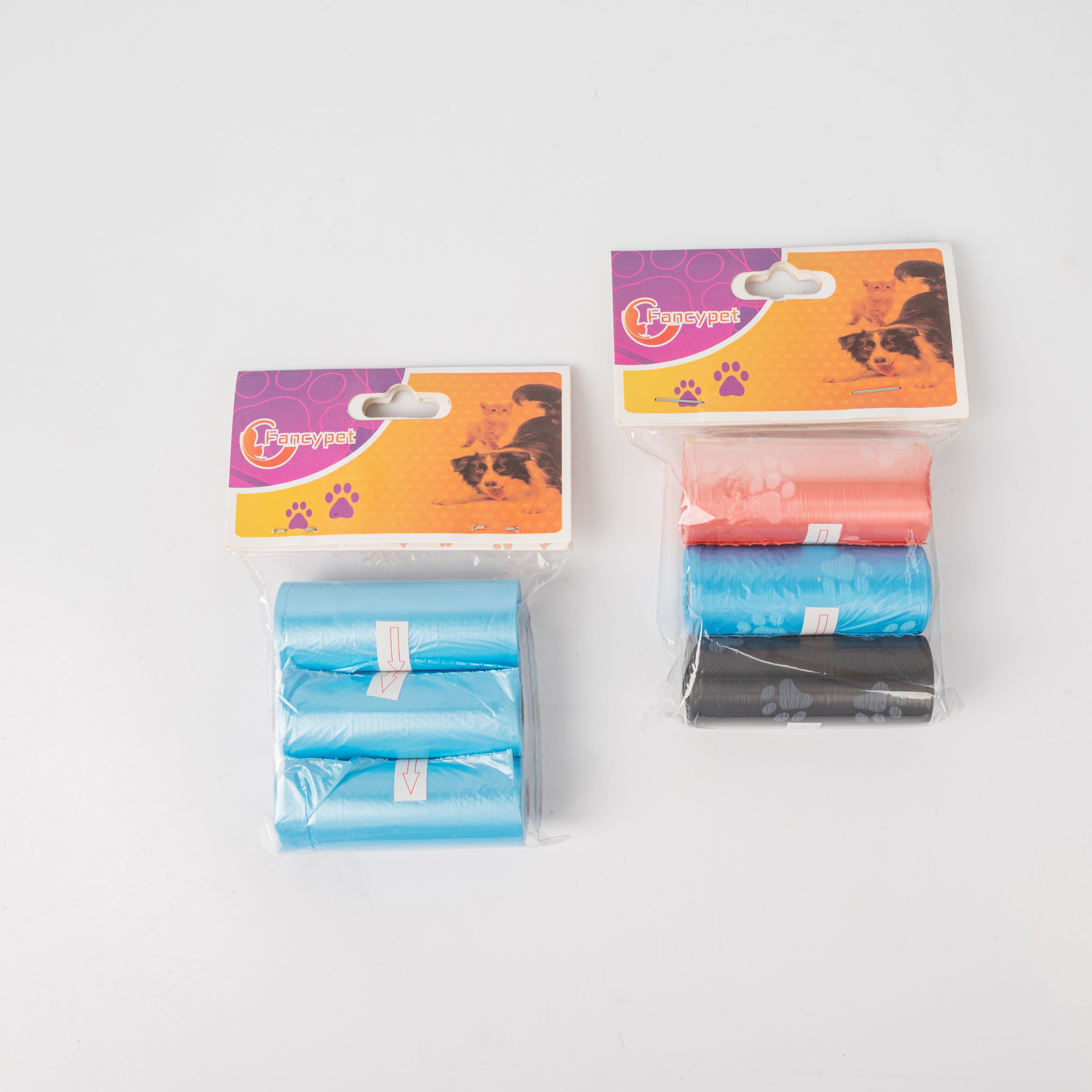 FANCYPET宠物垃圾袋批发狗狗拾便袋可降解连卷式多色狗屎袋猫咪粪便袋 厂家直销 
