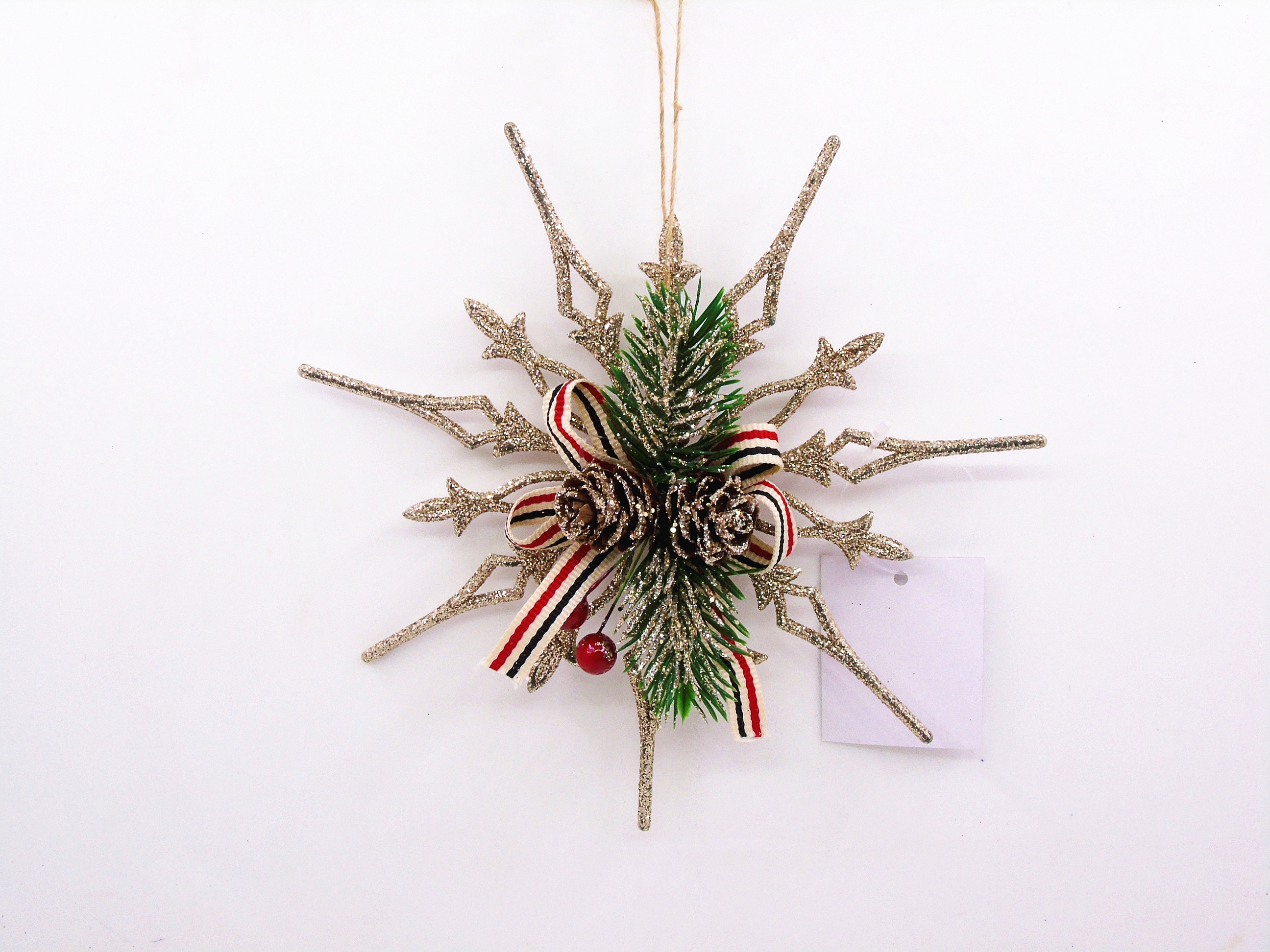 18cm Christmas powder-coated plastic pendant LI-ZD3239 Christmas decoration