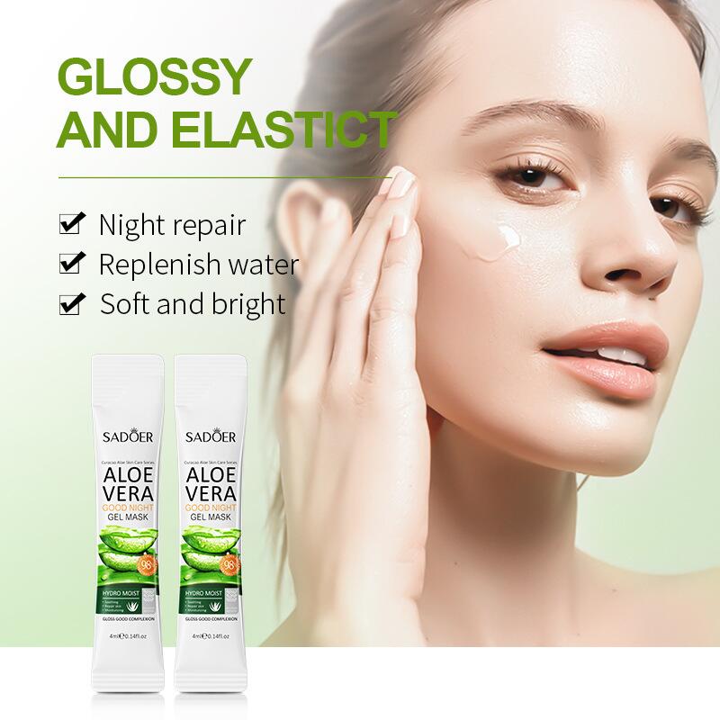 All-english aloe vera night mask strip set SADOER sleep Mask, no-rinse application type cross-border export wholesale details Picture