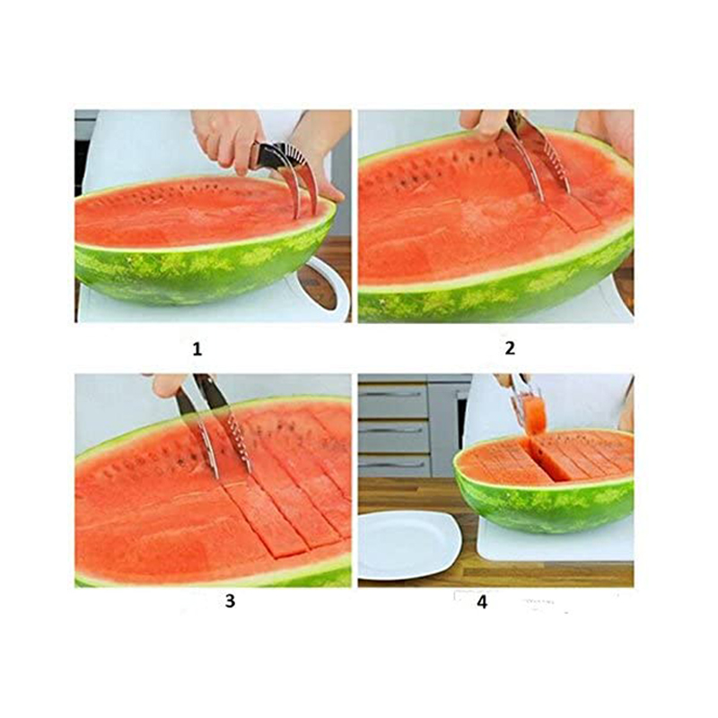 Large 304 stainless steel watermelon slicer, household large fruit slicer, creative pattern fruit slicer Specification image