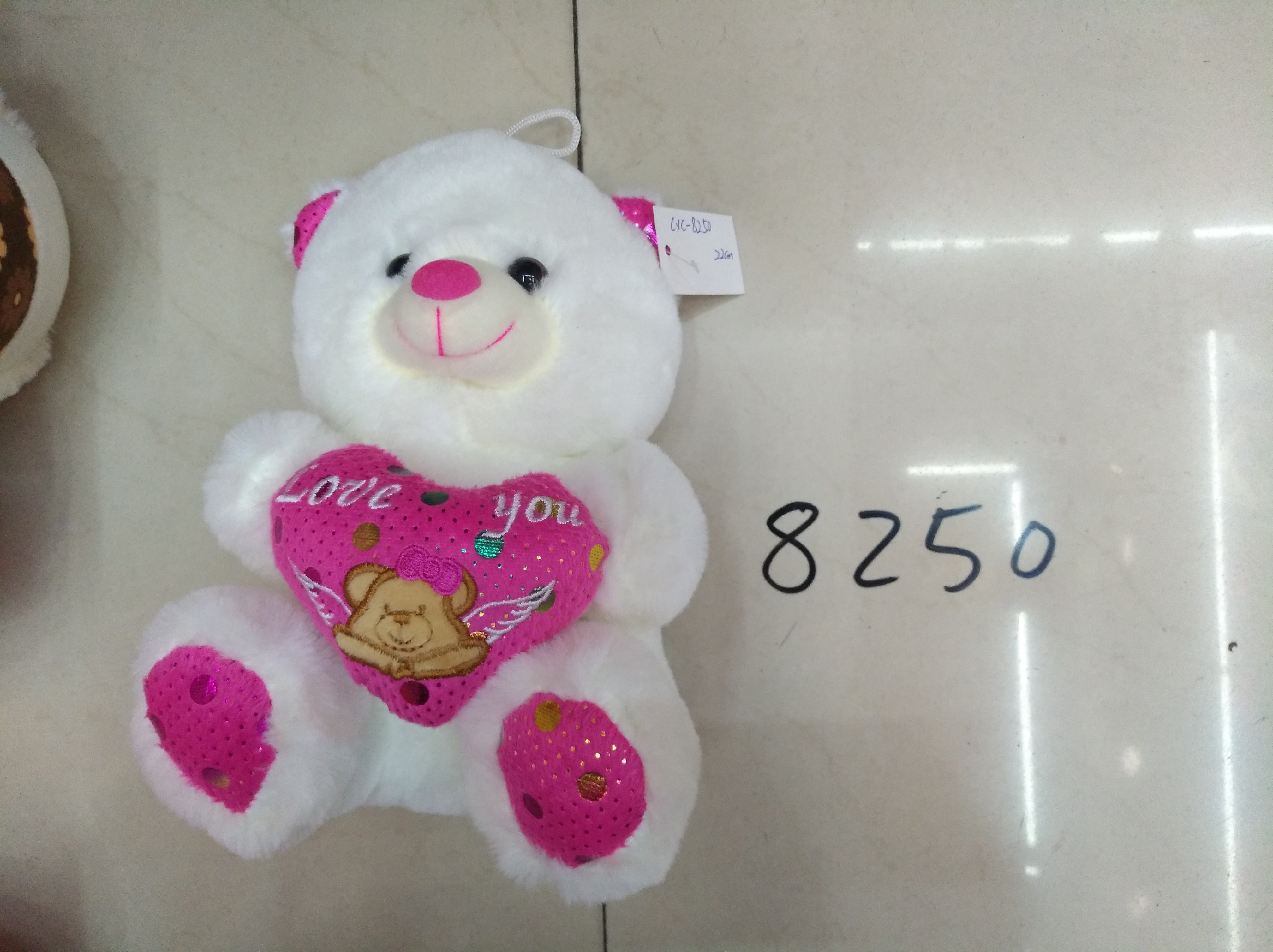 Yiwu Small Commodities City, 21 cm, 8250 cm heart-shaped bear, heart-shaped bear, colors can be mixed