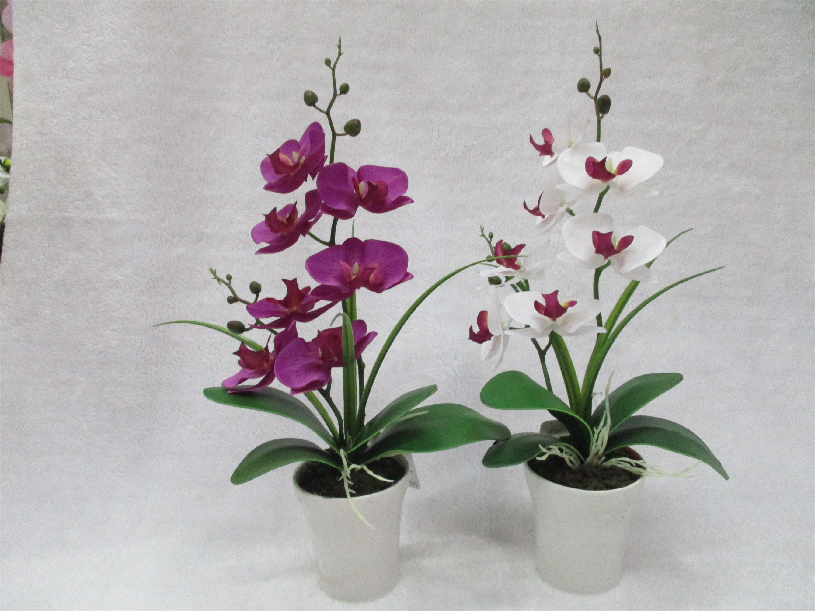 S18123-016 High-end artificial flower home beauty display rose potted plastic flower Item Picture