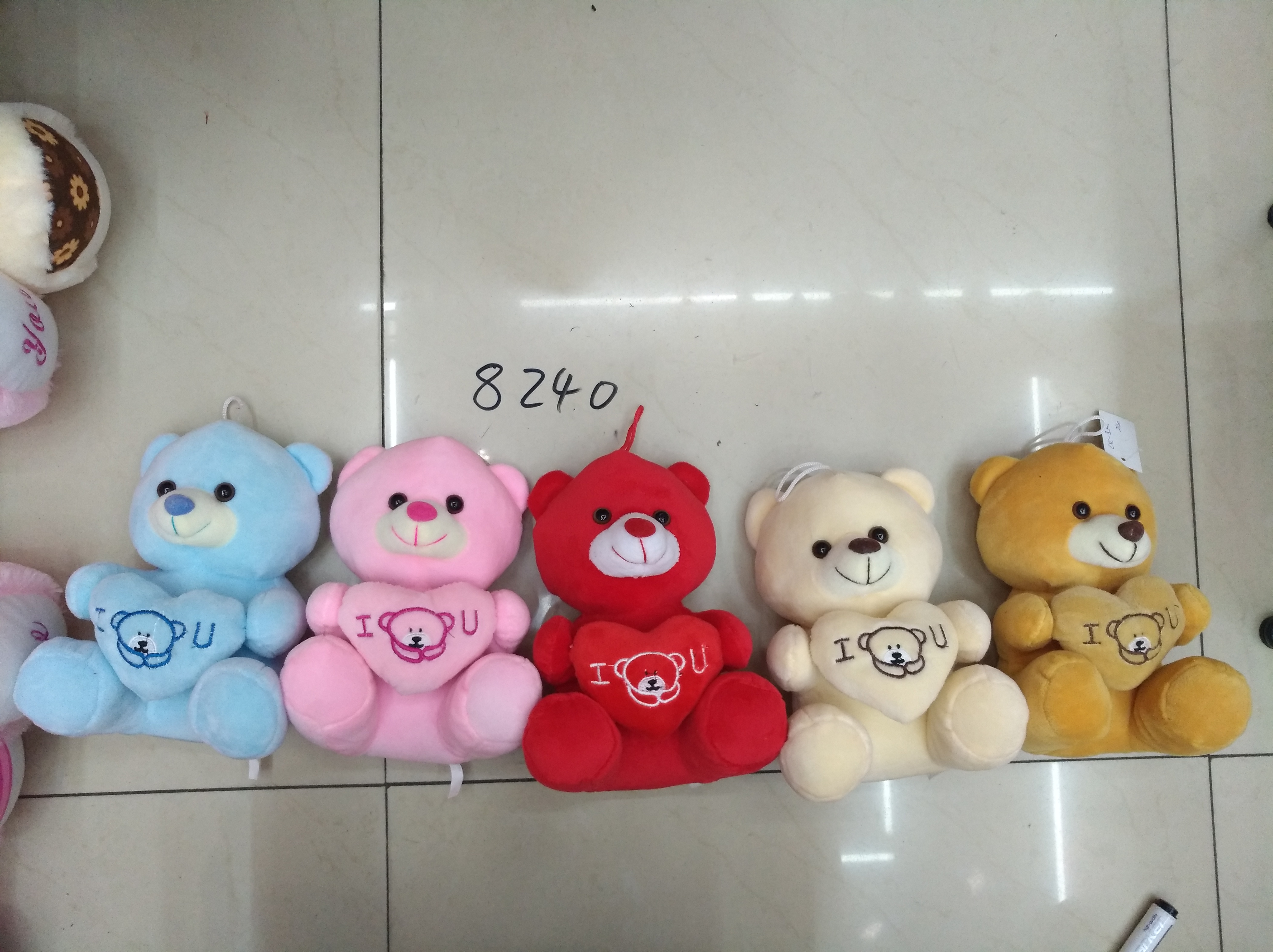 Yiwu Small Commodities City, 21 cm, 8240 cm heart-shaped bear, heart-shaped bear, colors can be mixed details Picture