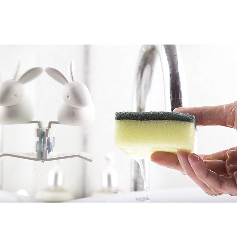 Creative rabbit Scouring pad storage rack, kitchen sink, sponge wipe storage, exquisite packaging, in stock details Picture