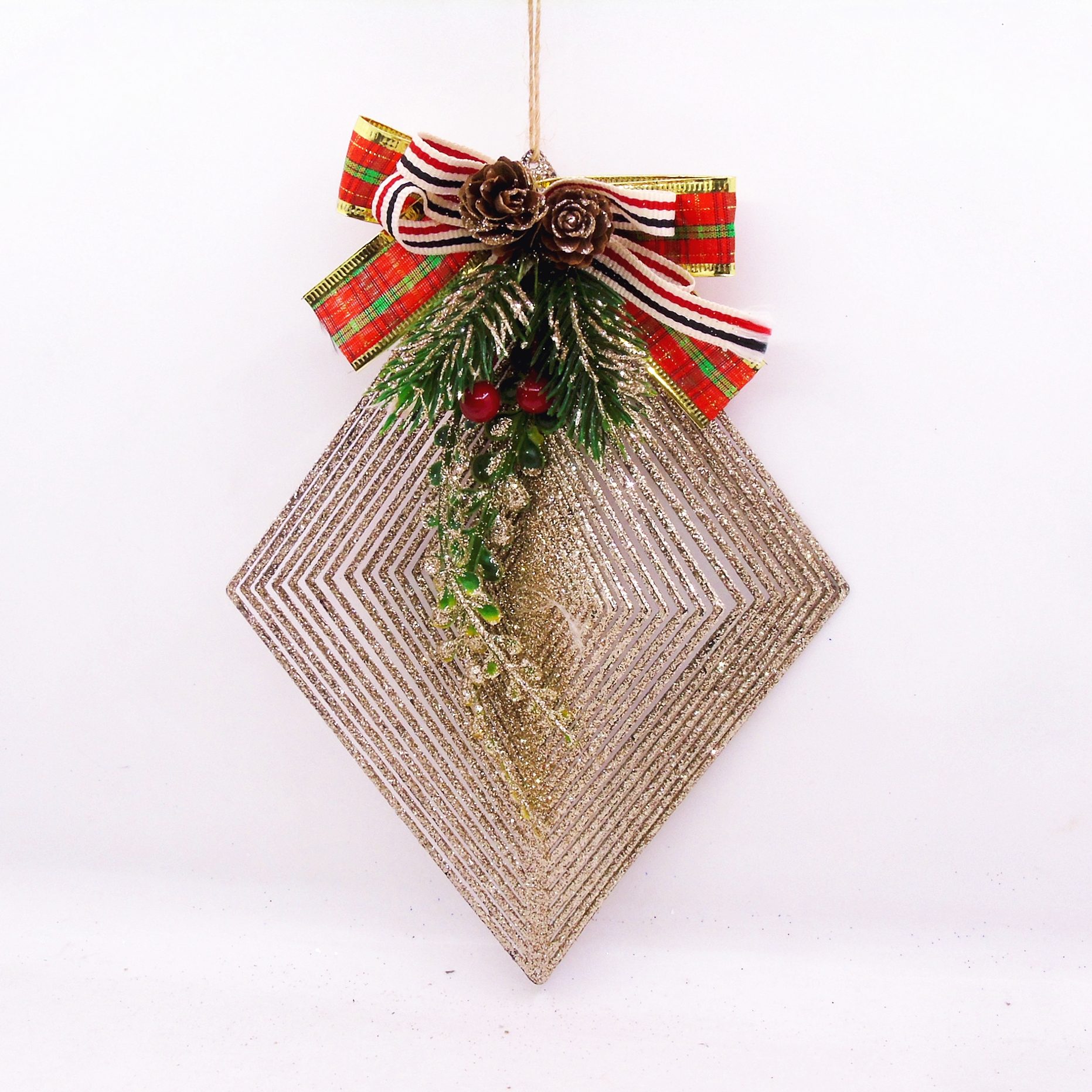 17x23cm Christmas powder-coated plastic pendant decoration LI-ZD3225 Factory direct sales