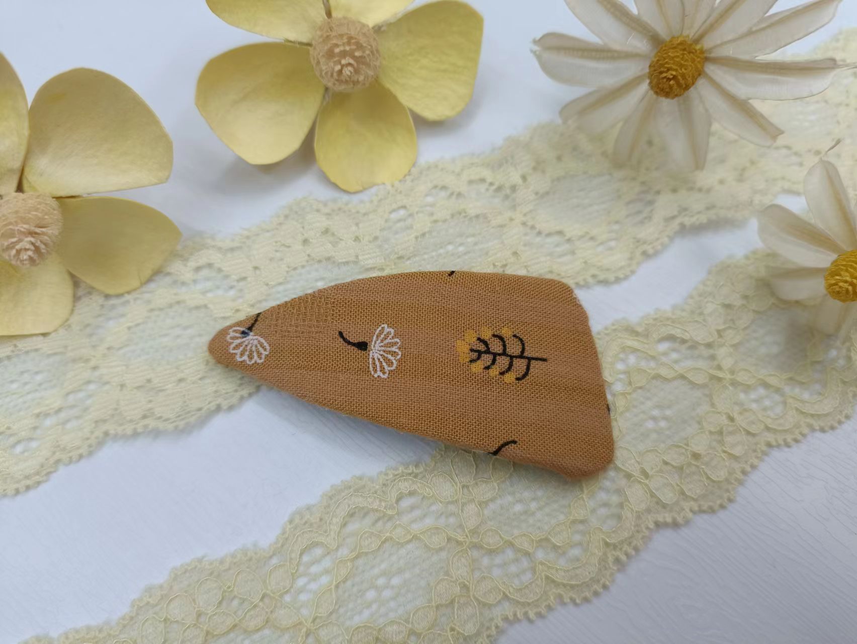 启帆手工韩版百搭碎花布艺儿童少女发饰发夹（成品）26