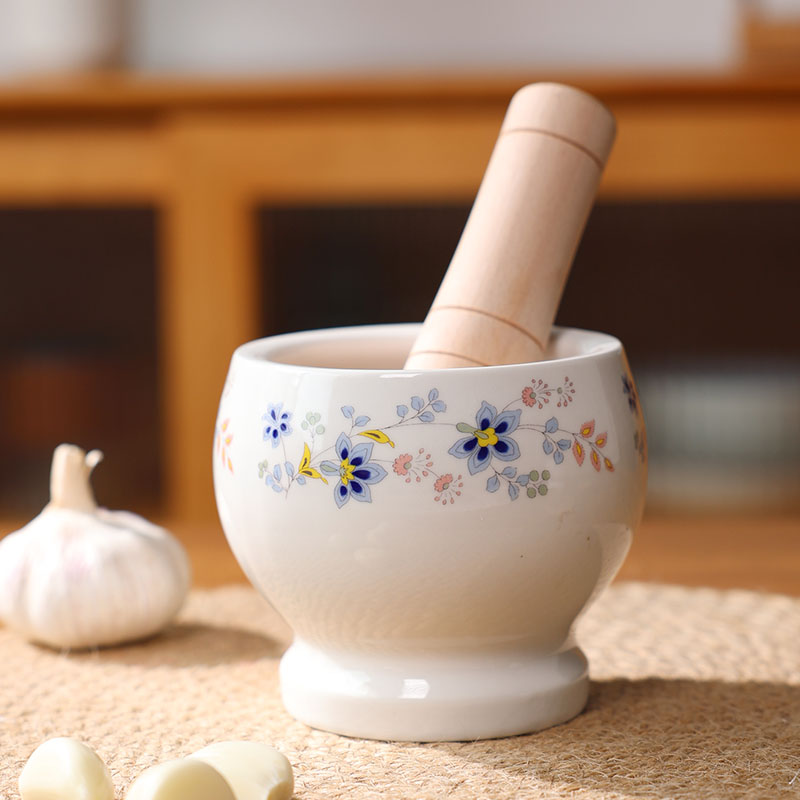 陶煲王陶瓷捣蒜器蒜臼子家用手动捣碎罐研磨捣药多功能蒜蓉蒜泥器