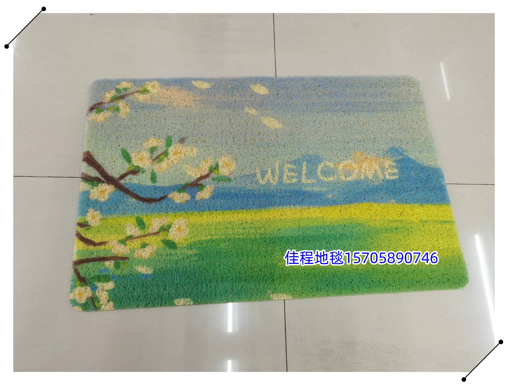 机织地毯/小玩具/拼接垫/儿童玩具/圆形手工编织地垫蒲草产品图
