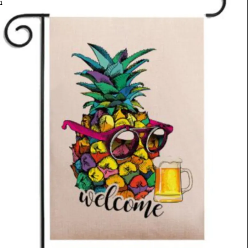 旗帜/数码印花/亚麻白底实物图