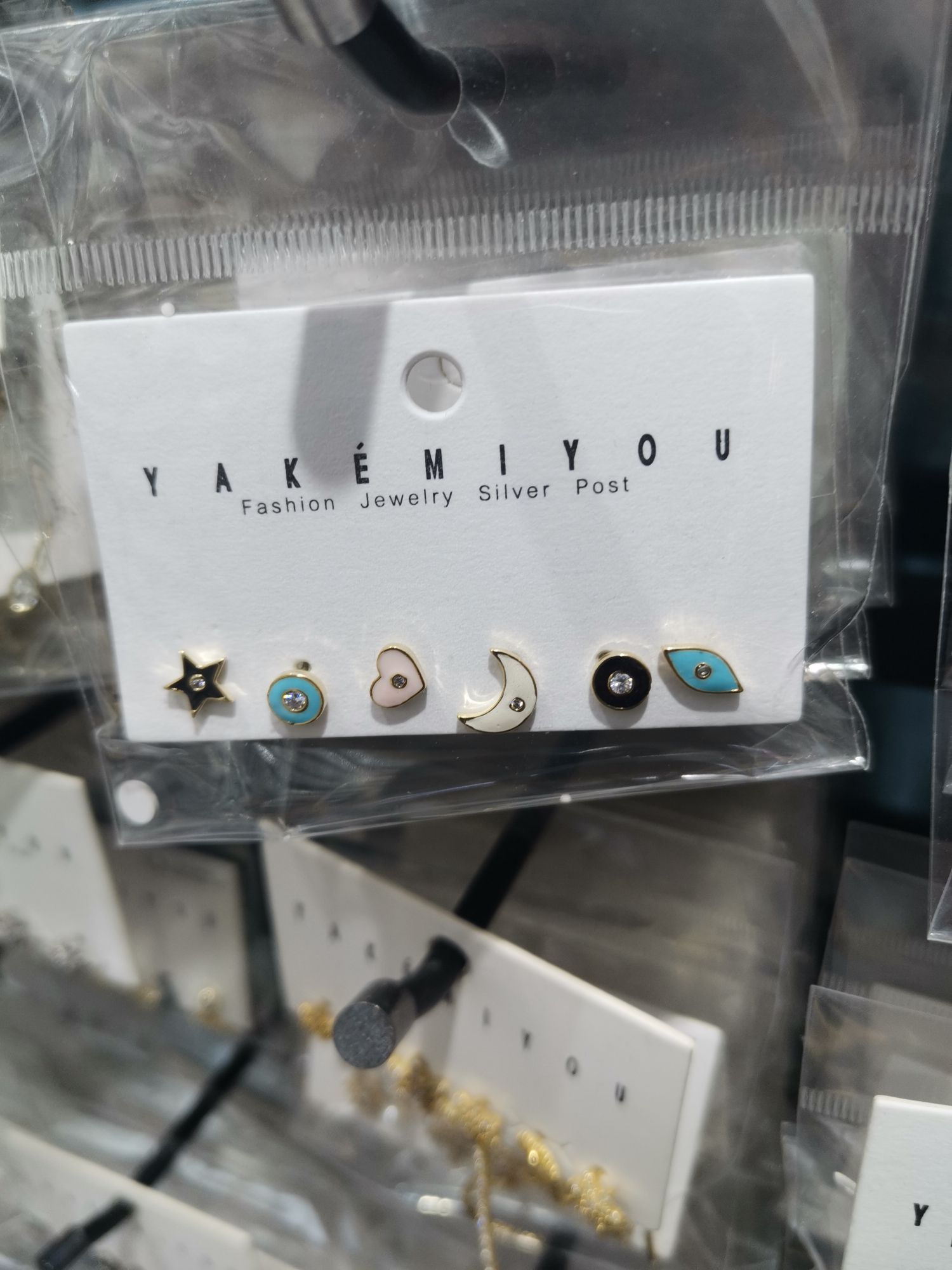 彩色滴油耳钉新款气质时尚潮流精致小巧型方便佩戴