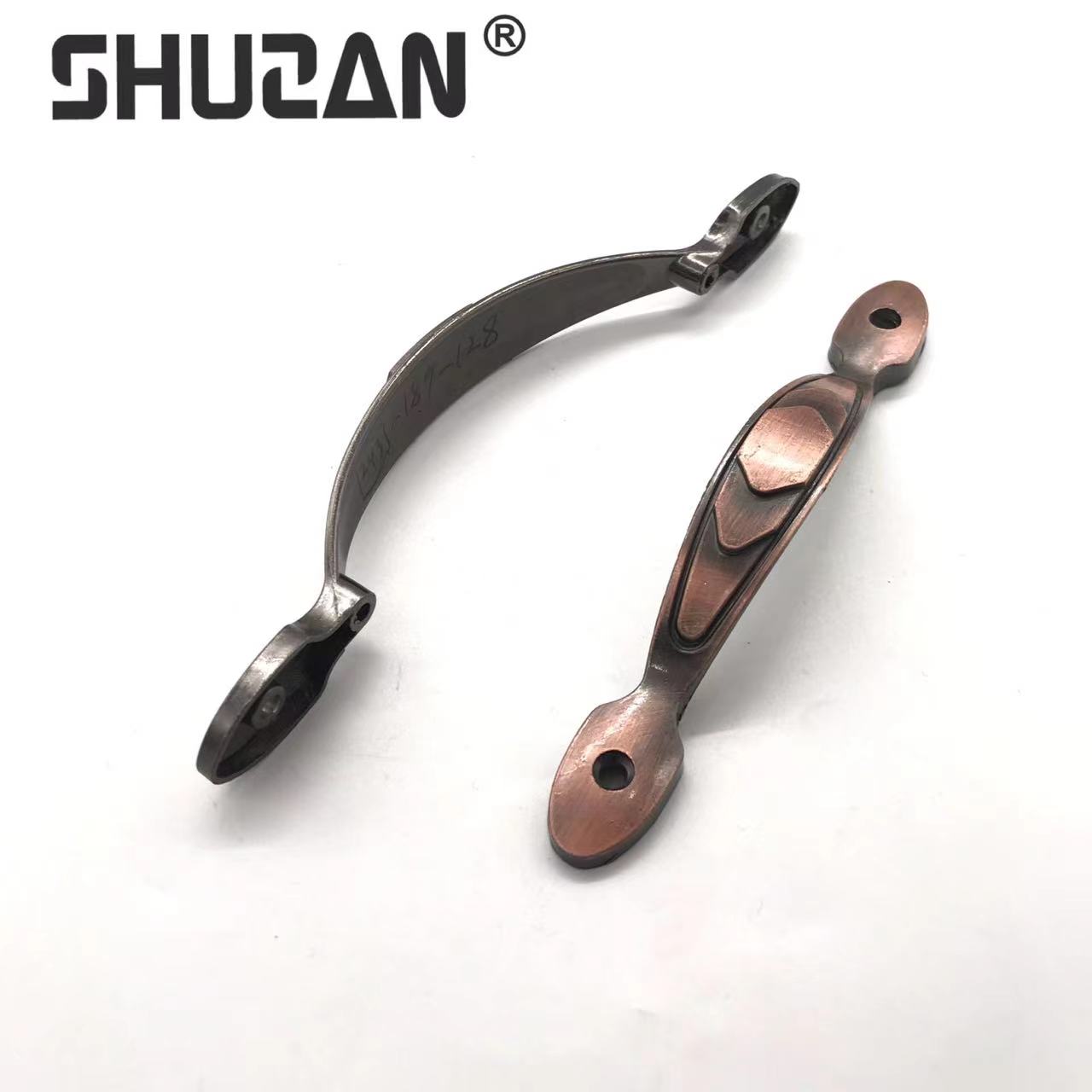 Shuzan 304 New Chinese-style wooden cabinet door handle, cabinet wardrobe hardware accessories door handle, children's safety model X123 003 Specification image