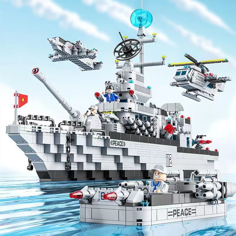 Children's boy military-compatible LEGO building blocks, Space Liaoning boy small particle educational toy assembly model details Picture
