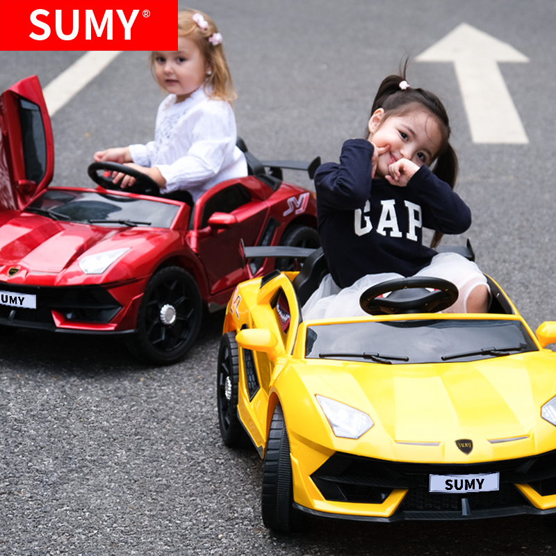 SUMY 大牛电动玩具车兰博基尼模型电动车儿童遥控车小汽车宝宝车