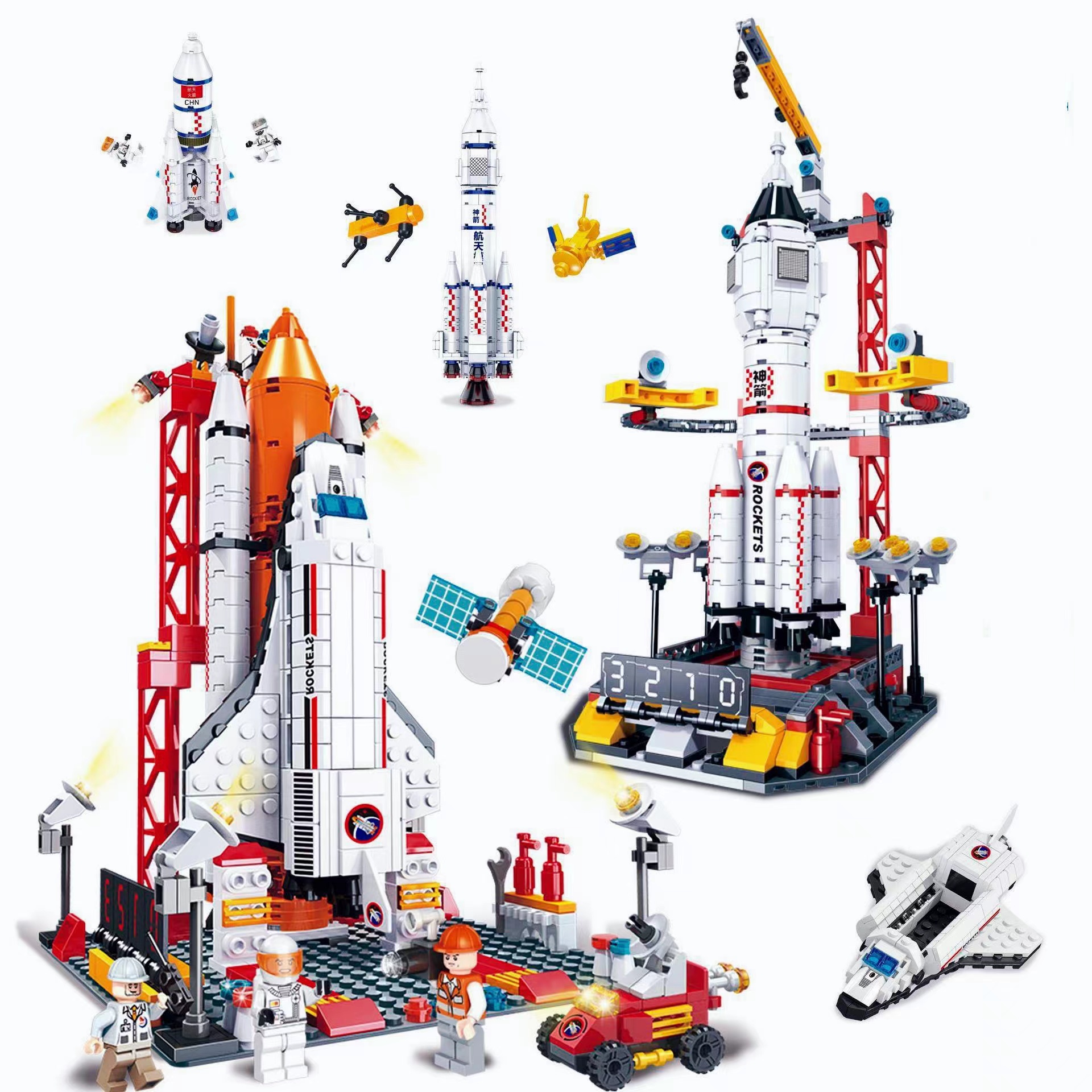 Children's boy military-compatible LEGO building blocks, Space Liaoning boy small particle educational toy assembly model Application Scenario