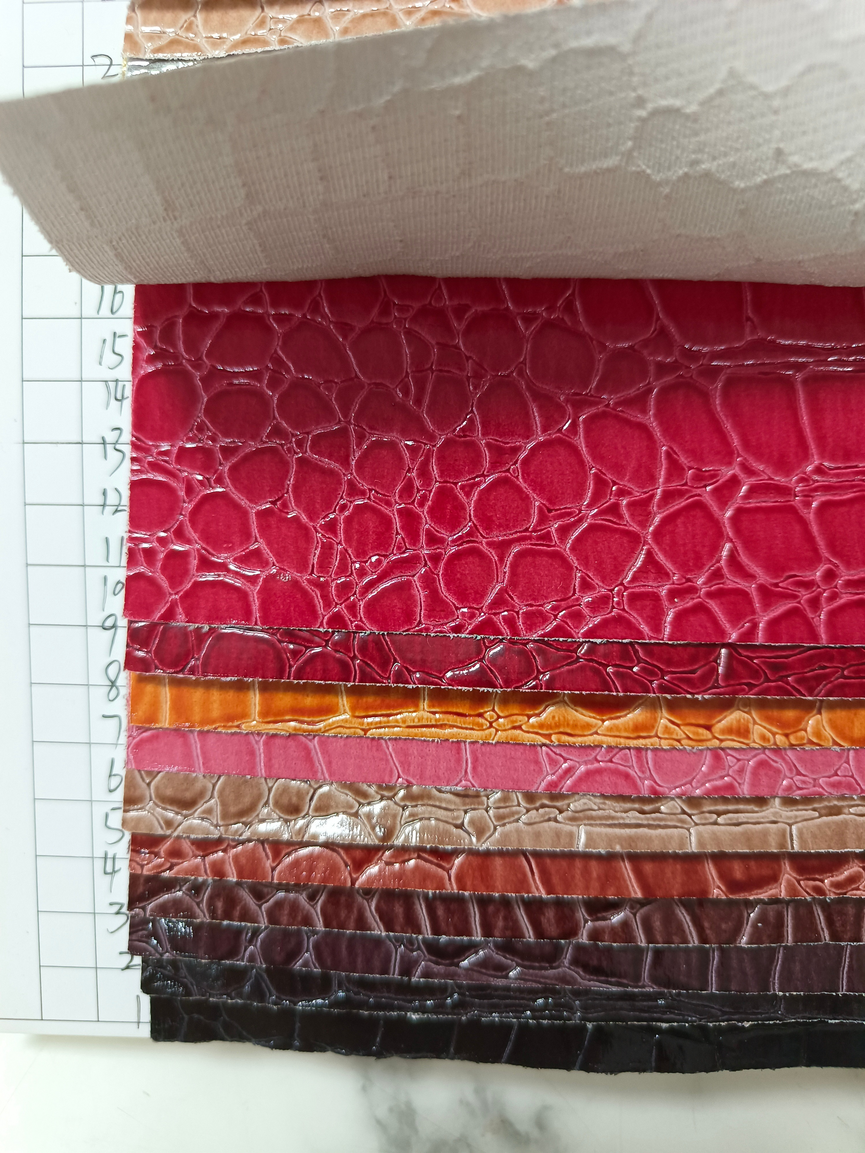 High-gloss stone-textured PVC leather fabric, direct sales from the manufacturer Specification image