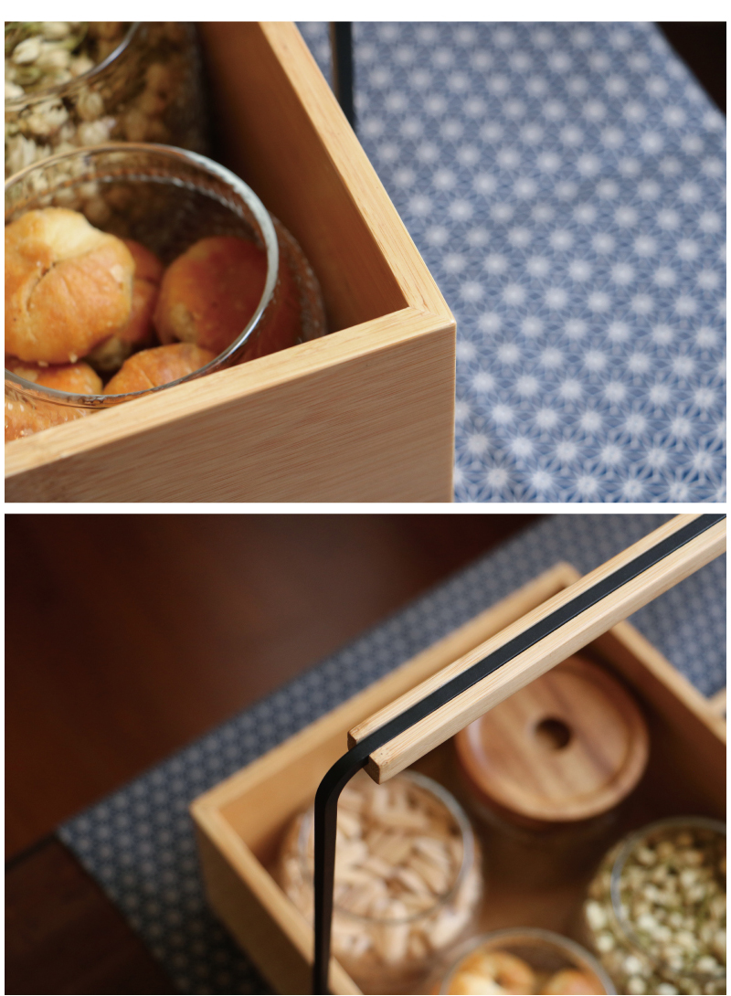 竹家具/收纳盒/野餐篮白底实物图