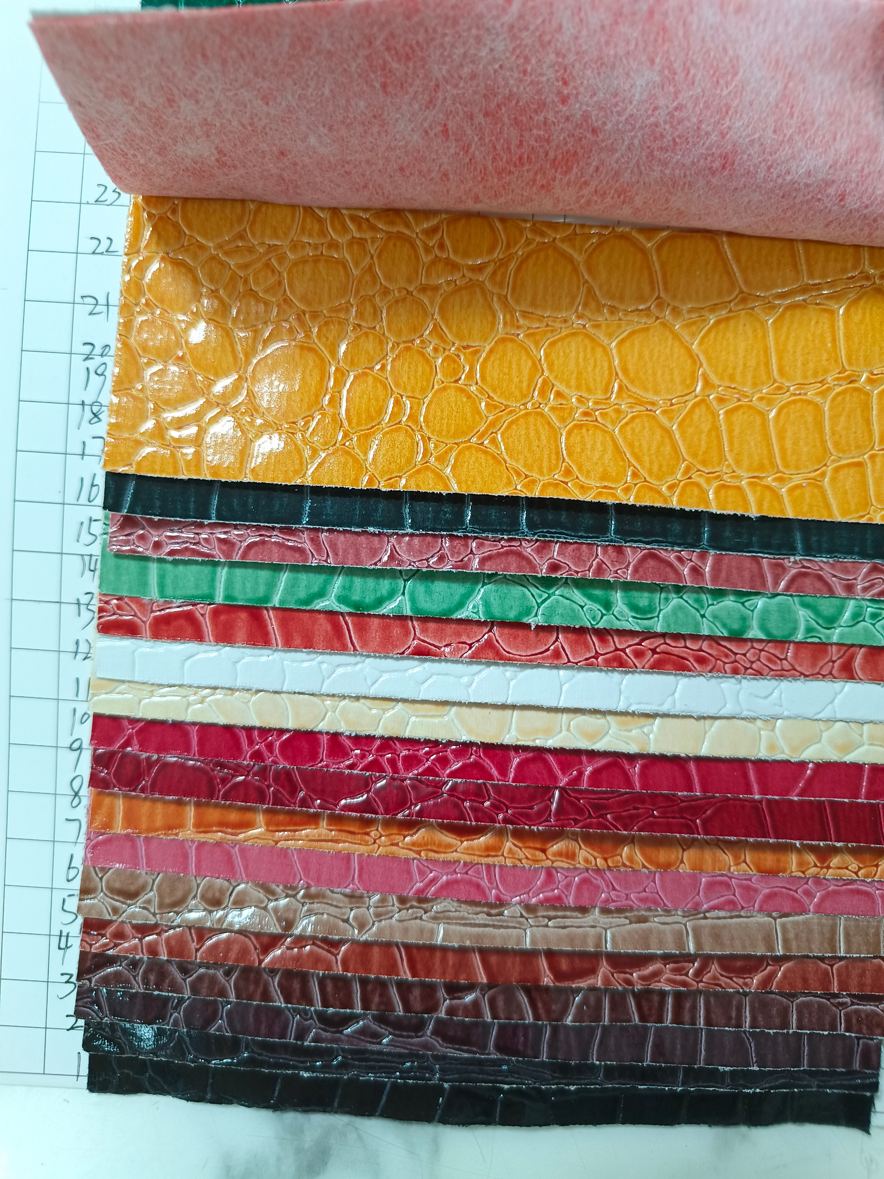 High-gloss stone-textured PVC leather fabric, direct sales from the manufacturer details Picture