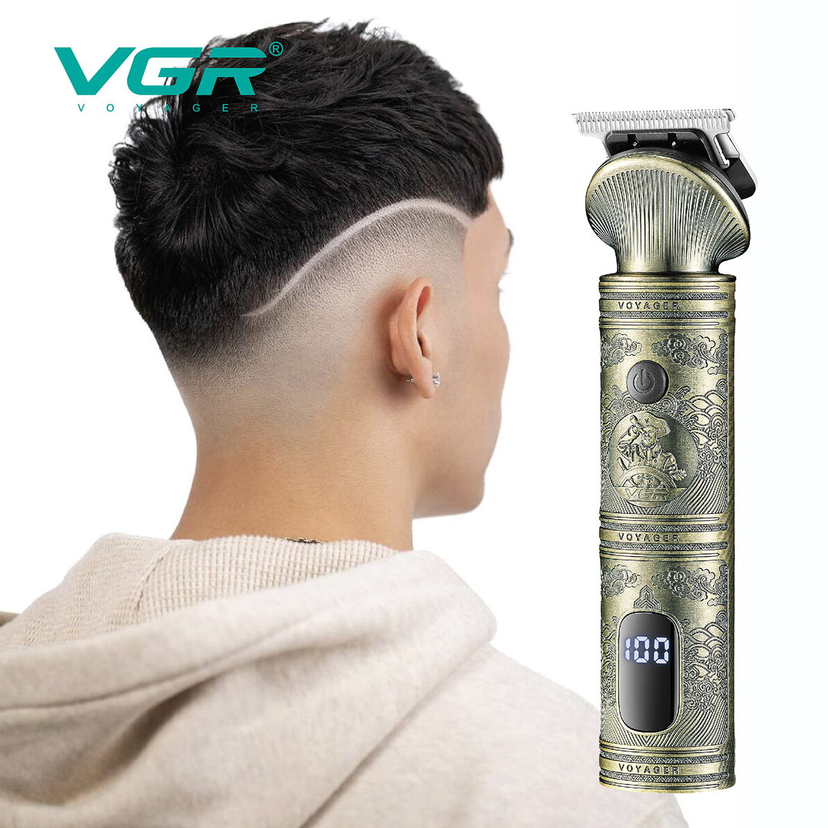 VGR962跨境新品剪发电推剪专业复古油头理发推剪专业电动理发器