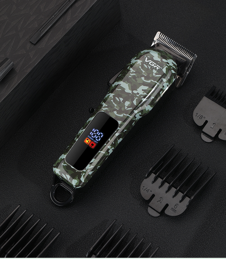 VGR665電動理發(fā)器發(fā)廊理發(fā)店液晶數(shù)顯油頭電推剪剃頭專業(yè)電推子詳情8