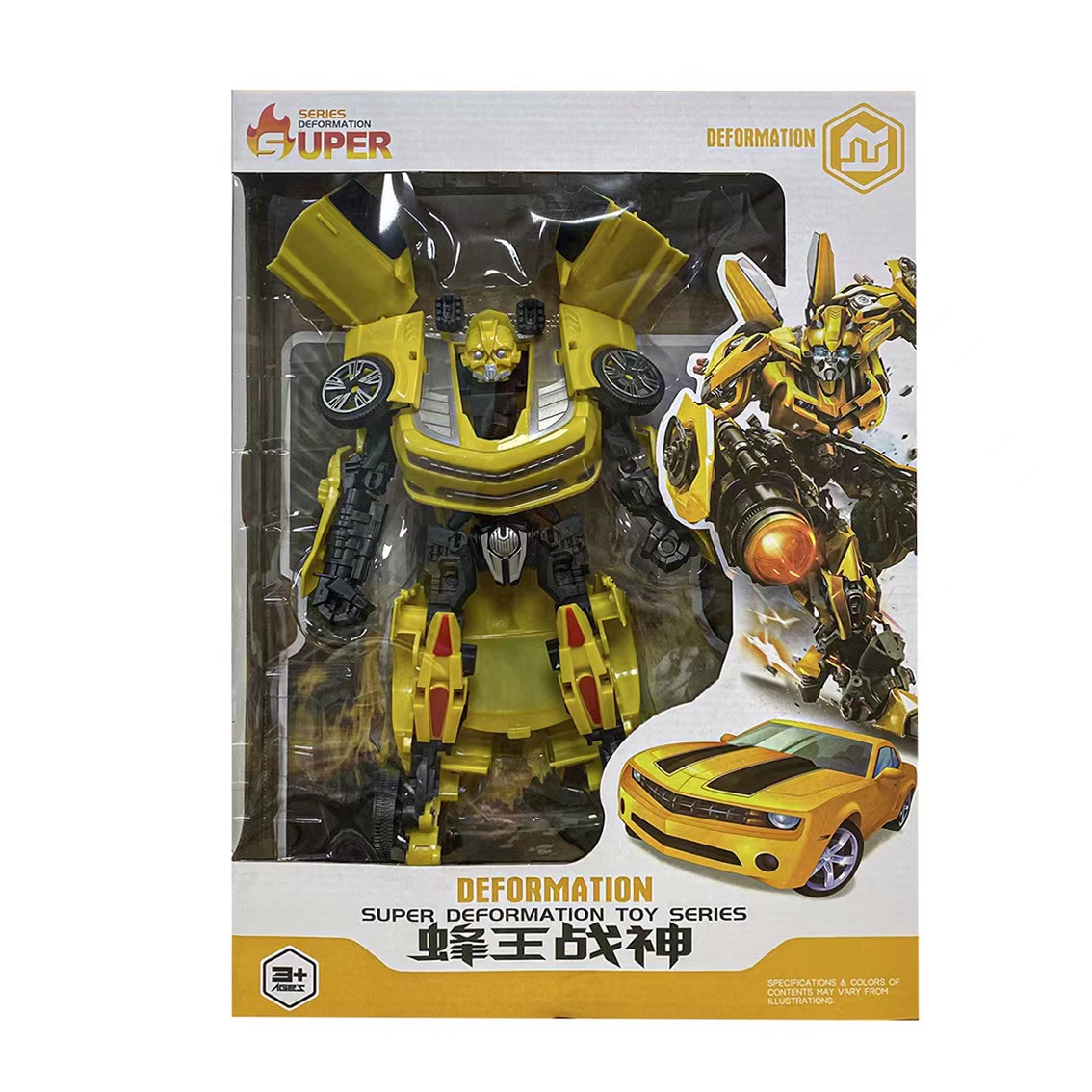 Children's transformable toy car, Bumblebee, Optimus Prime, God of War, King Kong robot gift box, institutional ground promotion wholesale