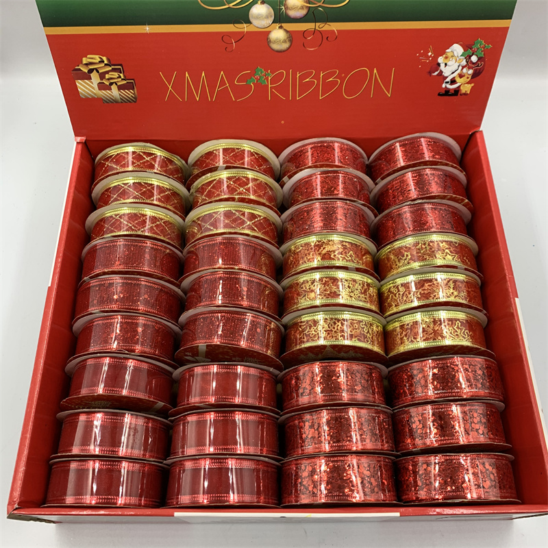 圣诞挂件/圣诞装饰/彩带白底实物图