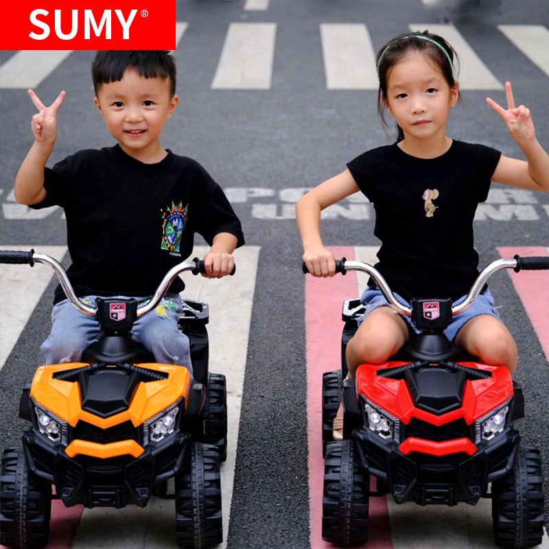 SUMY儿童电动摩托车亲子车小孩双人充电玩具车男孩详情图2