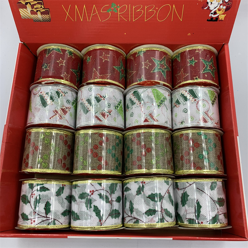 圣诞挂件/圣诞装饰/彩带白底实物图