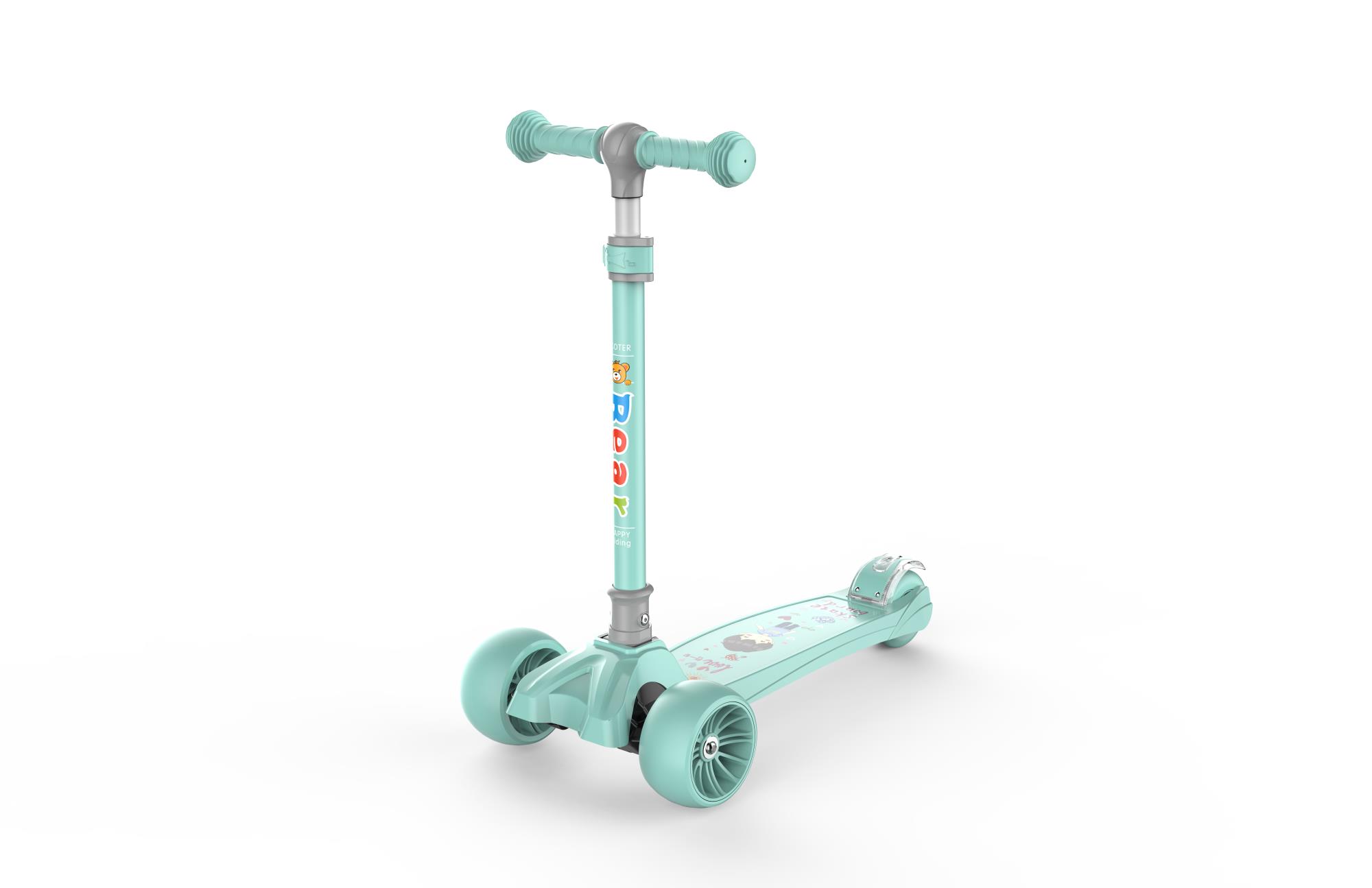 PU wide wheel con luz scooter plegable Specification image