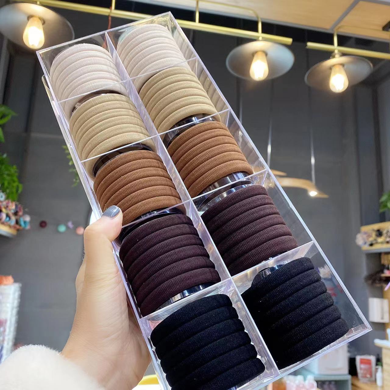 丁点1号店韩版毛巾高弹力圈毛绒光板马尾皮筋发绳A00688