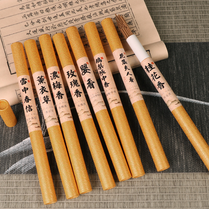 Natural incense sticks, such as goose pear, incense, incense, spring in the snow, osmanthus, lavender, thick plum blossom, combined incense, manufacturer wholesale, private label customization, manufacturer wholesale, cylindrical incense sticks, natural sandalwood, Nha Trang, agarwood, mugwort, cliff cypress