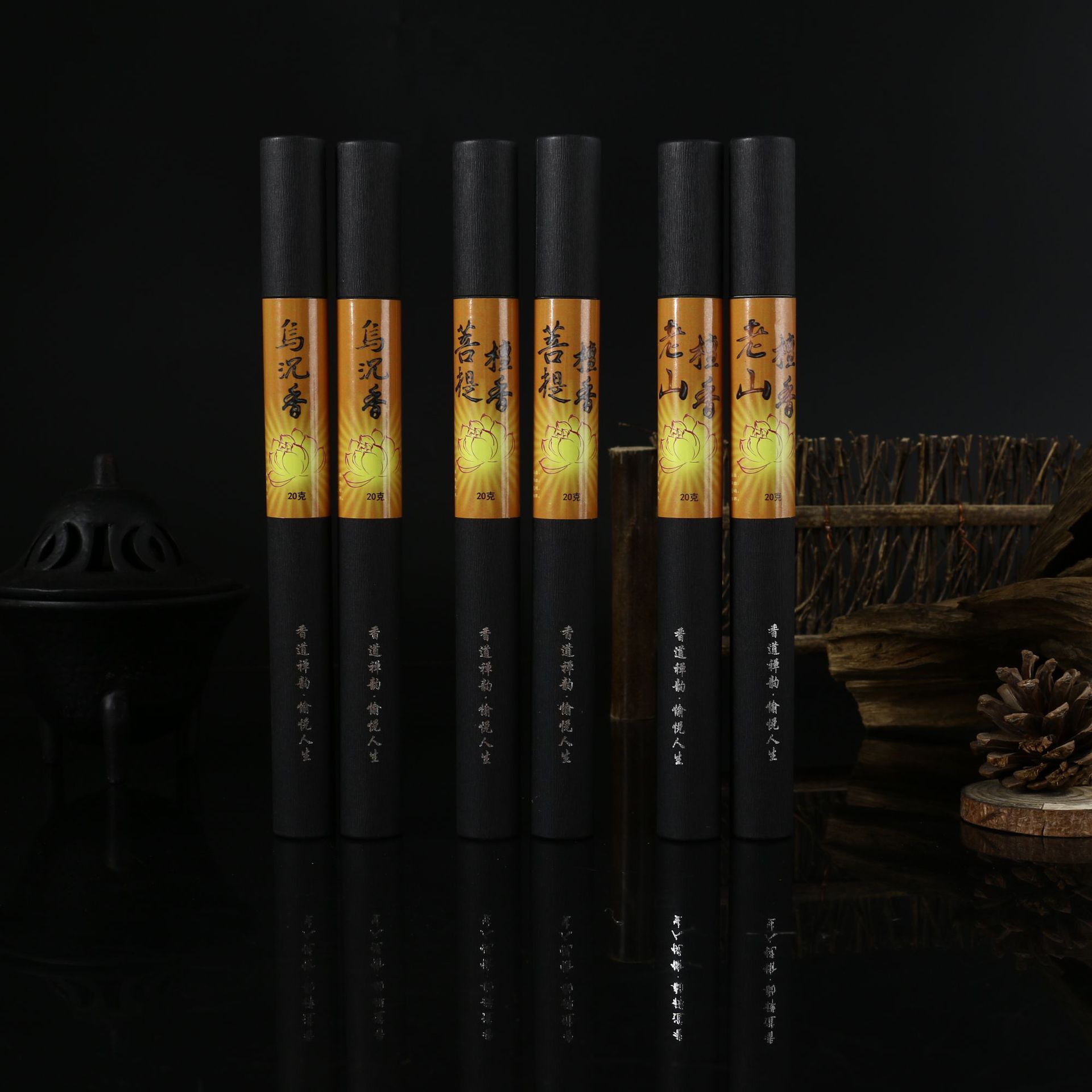 OEM private label 20g incense sticks, sandalwood incense tubes, agarwood, Indian incense, Buddha worship incense, incense offering factory wholesale, factory private label customization, natural Xingzhou agarwood, bamboo stick incense, incense offering, home Buddha worship incense, temple deity worship incense sticks Application Scenario