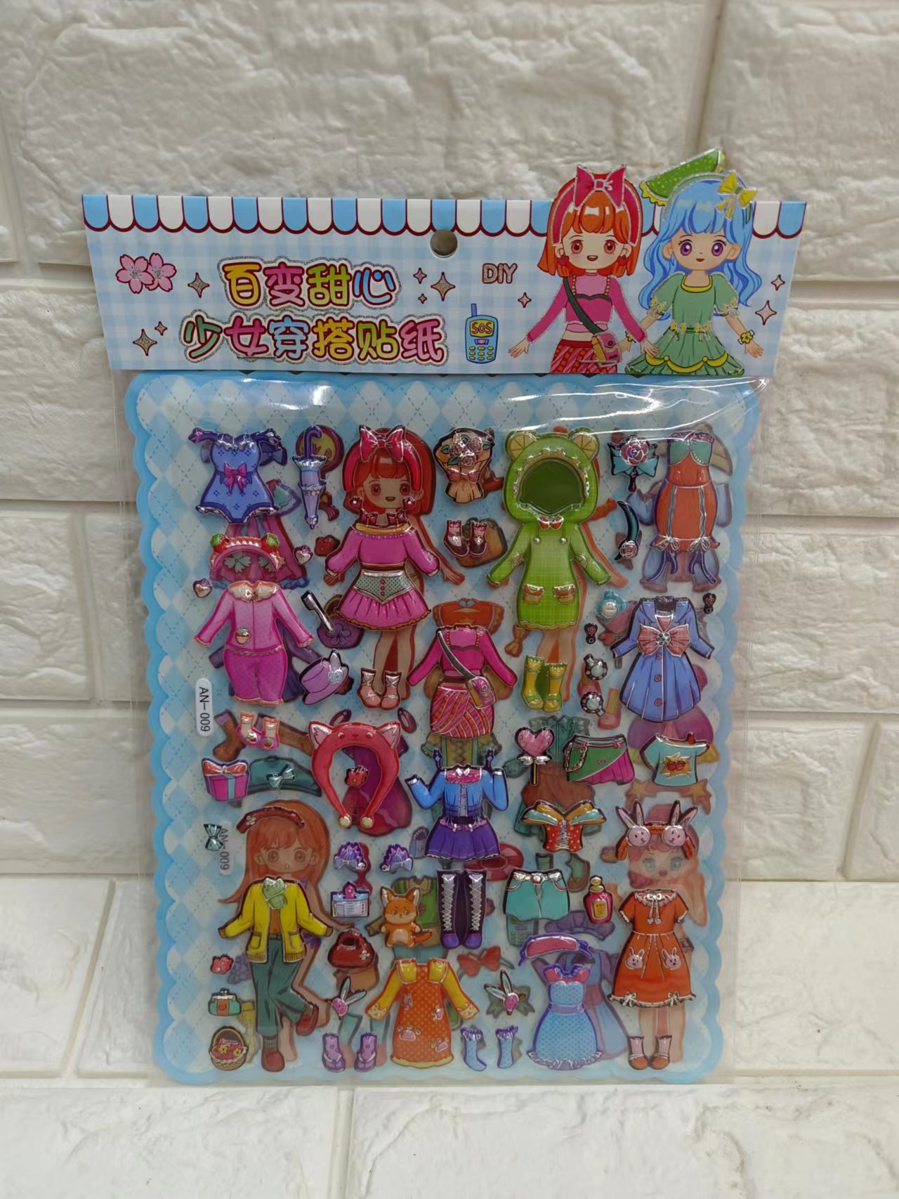AN gilded double-layer bubble sticker details Picture