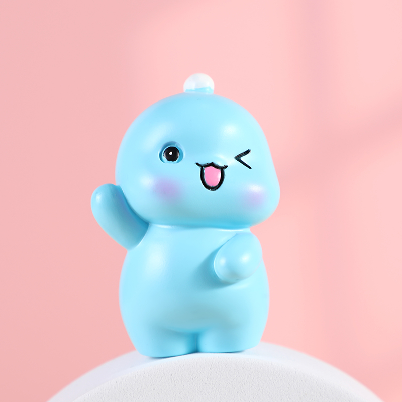 Cute little dinosaur resin figurines, creative cartoon mini dolls, table decorations, and cute dinosaur figurines in stock for wholesale Specification image