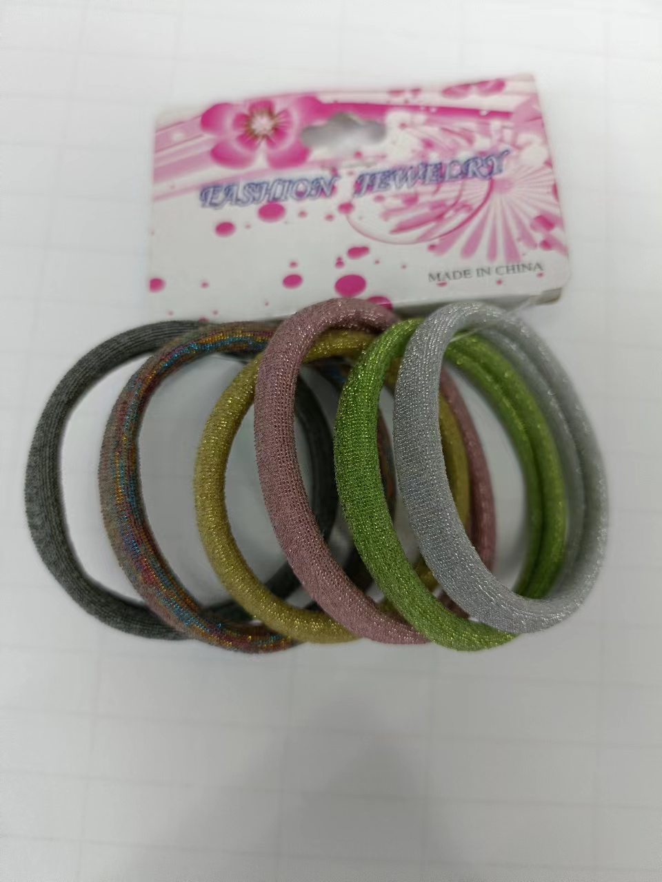 Gold and silver thread Korean version high-elasticity seamless rubber band details Picture