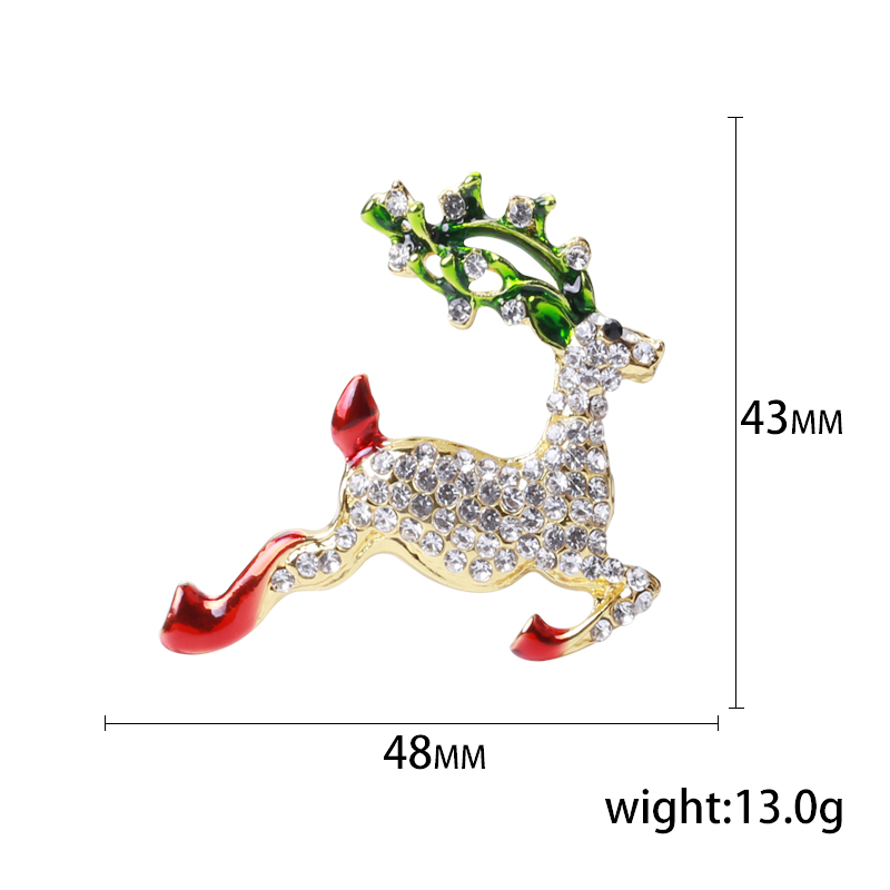 Factory direct sales of creative and light luxury Korean new best-selling oil-dripping Christmas edition. Light luxury creative retro brooches, simple and fashionable accessory pins in stock details Picture