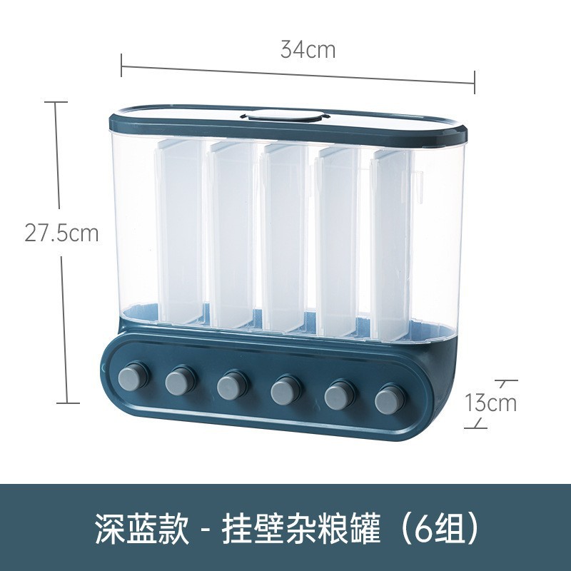 New multi-specification kitchen wall-mounted Japanese-style five-grain classification jar