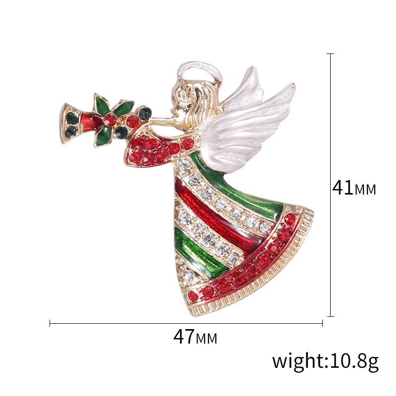 Factory direct sales of creative and light luxury Korean version new best-selling oil-drip Christmas brooches, light luxury creative retro brooches, simple and fashionable accessory pins in stock Application Scenario