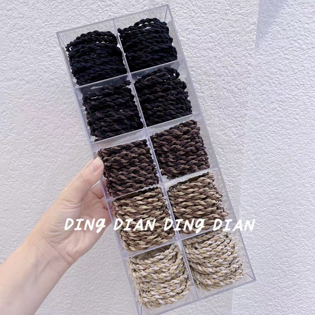 Dingdian No.1 Store Korean Style Simple and fashionable plain board basic rubber band fashionable ponytail hair rope Hair accessory A00002