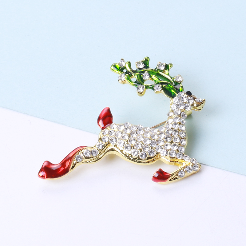 Factory direct sales of creative and light luxury Korean new best-selling oil-dripping Christmas edition. Light luxury creative retro brooches, simple and fashionable accessory pins in stock Item Picture