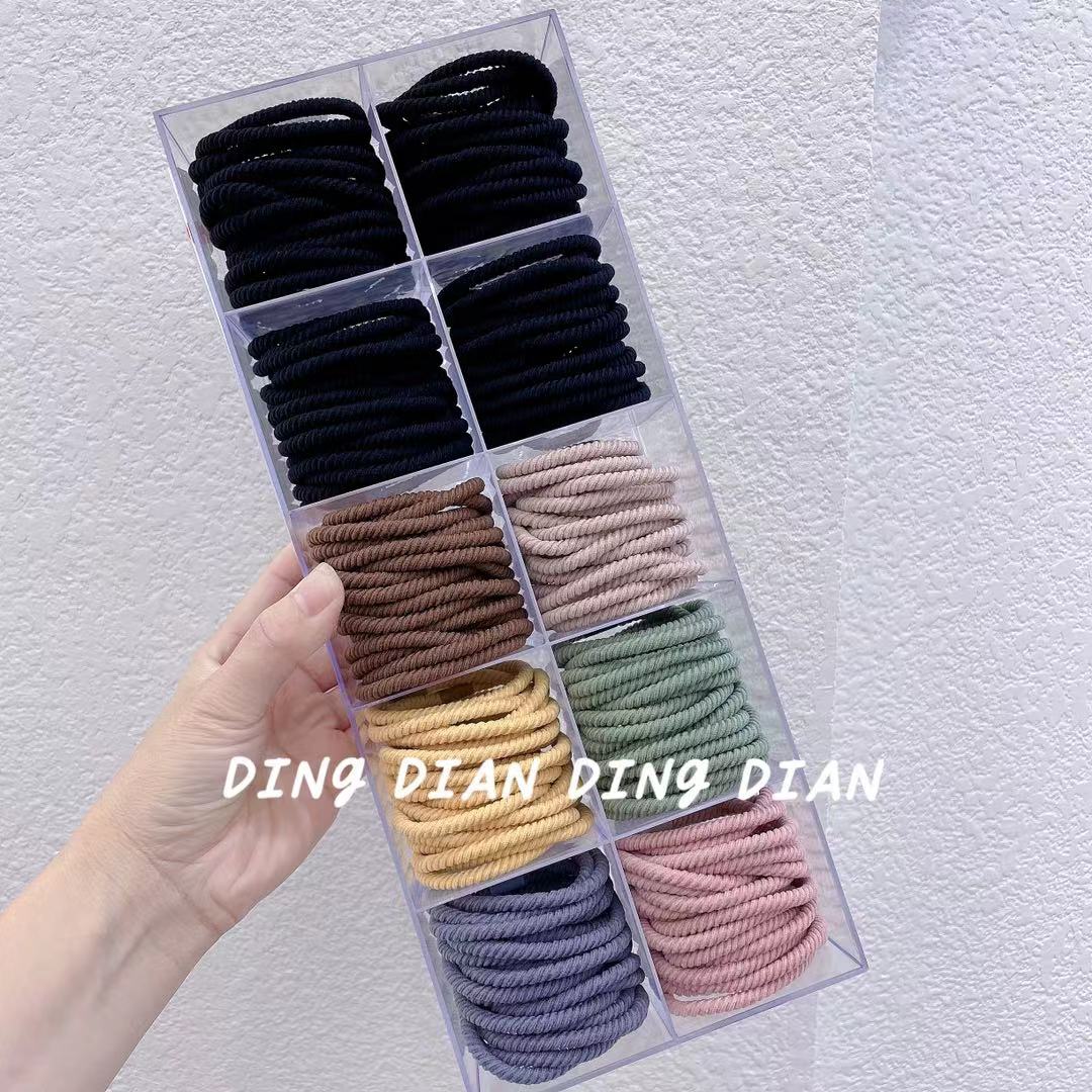 Dingdian No.1 Store Korean Style, Simple and fashionable basic rubber band, fashionable ponytail hair rope and hair accessory A00002 Item Picture