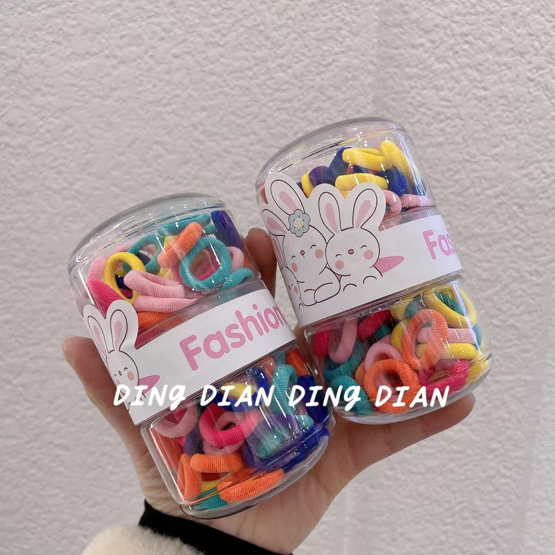 丁点1号店新款时尚马卡龙100装汉堡文创儿童皮筋A20949