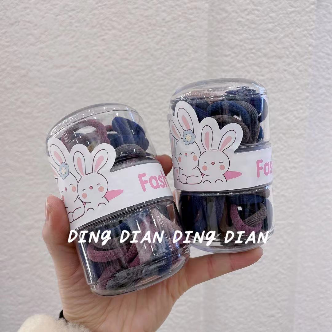 Dingdian No.1 Store's new fashionable macaron 100-pack hamburger cultural and creative children's rubber band A20949 Application Scenario