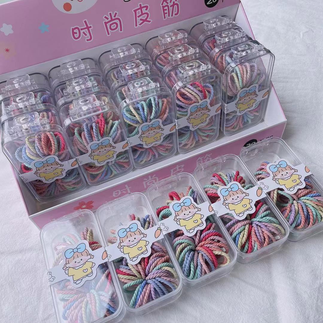 丁点1号店新款时尚马卡龙糖果色小圈文创儿童皮筋A20957