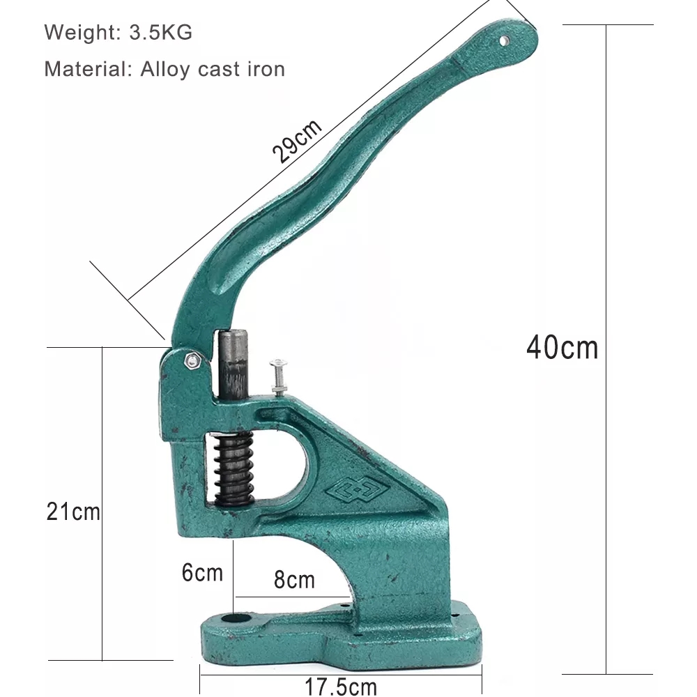 摔不坏手压机器模具铆钉鸡眼机器气眼工具球墨材质打扣机手动纽扣机四合扣铆钉鸡眼气眼安装工具手压机器机打扣机手动纽扣机