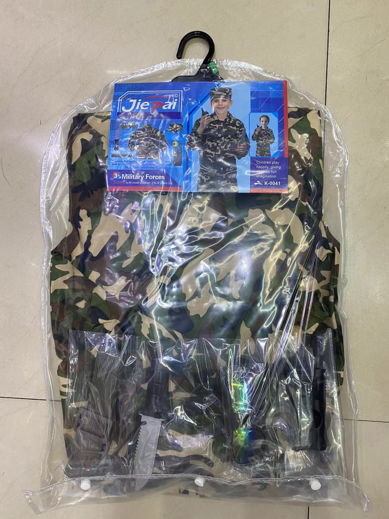 Children's performance costumes, camouflage uniforms, children's clothing, performance costumes, professional attire, role performance costumes details Picture