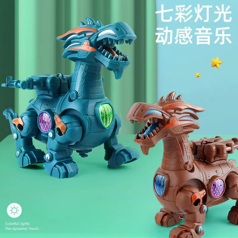 Dinosaur toys, luminous electric leash, electric simulation dinosaur, mechanical thunder battle dragon, street stall night market toy wholesale Application Scenario