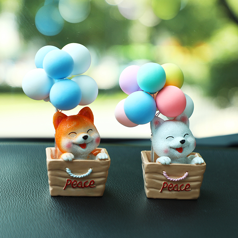 Fábrica en stock venta directa de dibujos animados lindo shiba inu confeso globo de coche casa sala de estar expositores idea ins lindo regalo